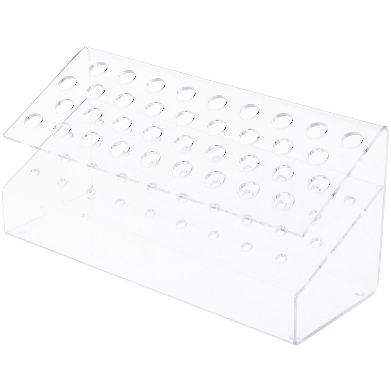 Plymor Clear Acrylic Slanted 36 Pen Display Holder, 4.5" H x 9.5" W x 3.75" D